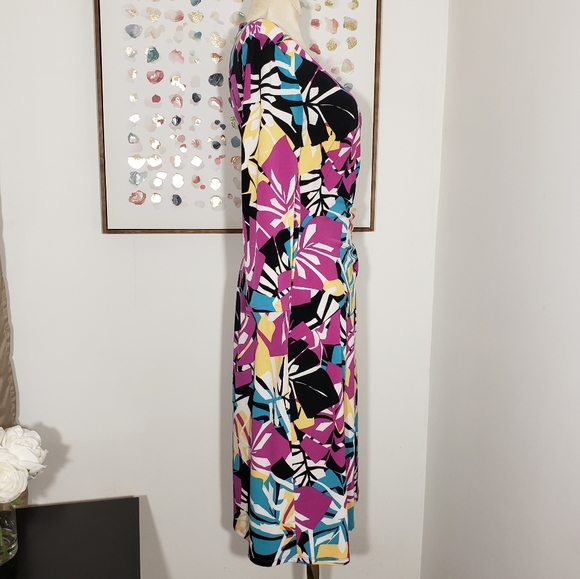 Kasper geometric floral wrap dress size 4 - Picture 5 of 7